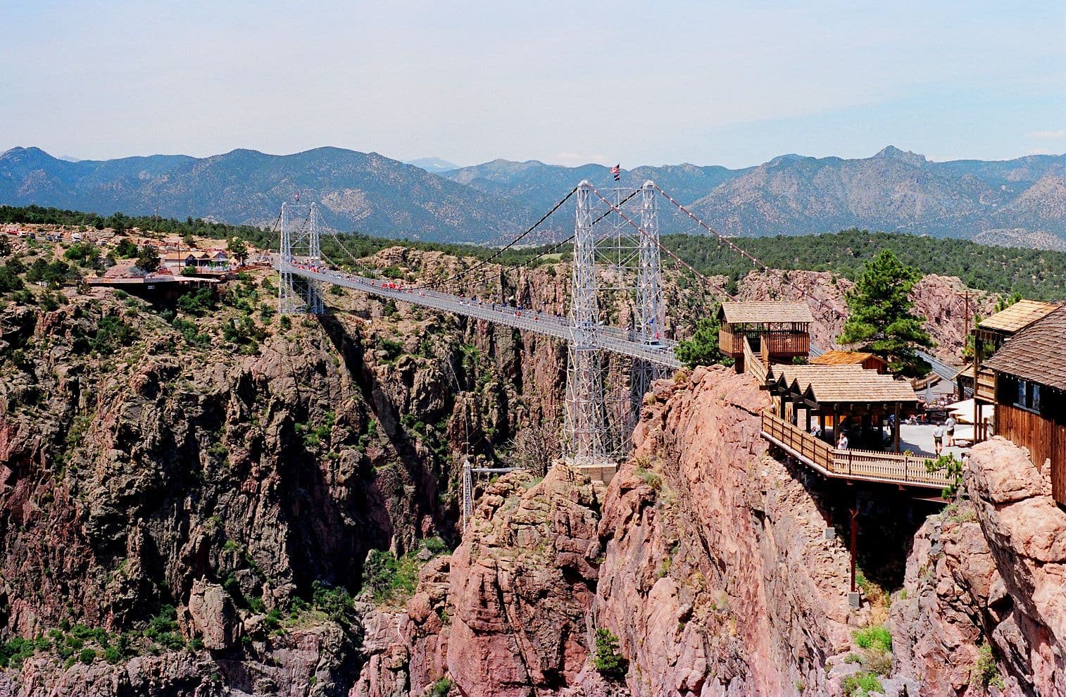 Royal Gorge Bridge spanning the canyon